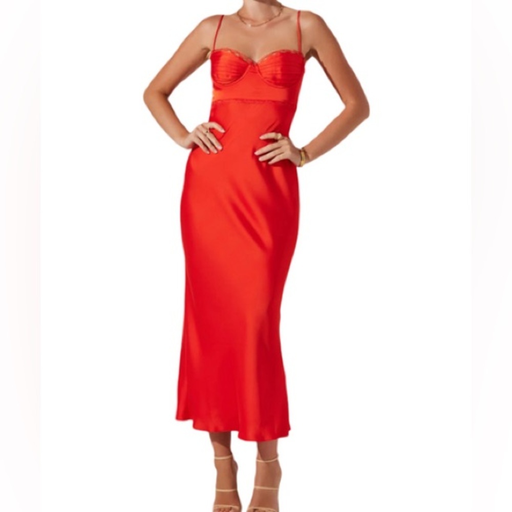 ASTR The Label Florianne Maxi Dress in Orange NWOT